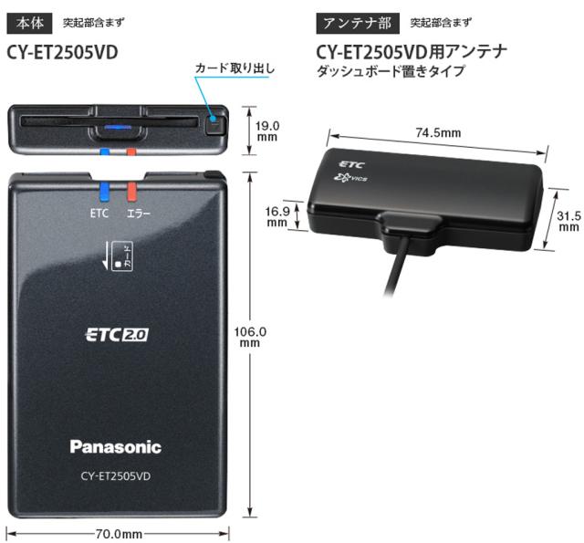 Panasonic パナソニック ナビ連動 ETC2.0 車載器 高度化光