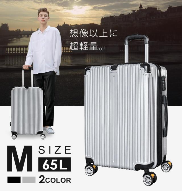 スーツケース Mサイズ 65L 3〜5泊 キャリーケース キャリーバッグ 軽量 TSAロック ストッパー付き 旅行 トラベル  Sunruck サンルック SR-DT065 「翌日発送」 スーツケース Mサイズ 65L 3〜5泊 キャリーケース キャリーバッグ 軽量
