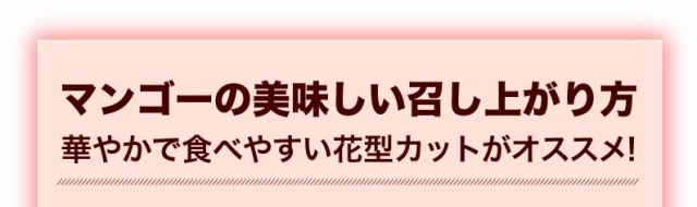 マンゴーの美味しい召し上がり方