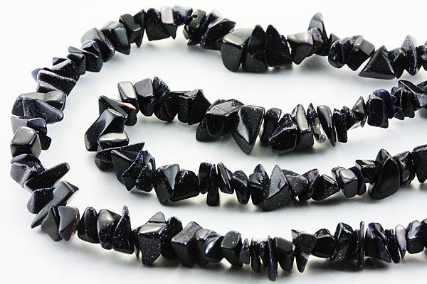 【さざれビーズ】｜ブルーゴールドストーン｜大粒｜90cm｜天然石｜幸運｜パワーストーン｜