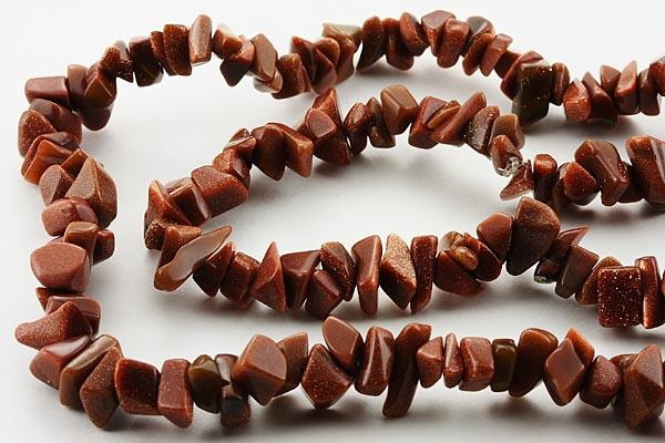 【さざれビーズ】｜ゴールドストーン｜大粒｜90cm｜幸運｜パワーストーン｜