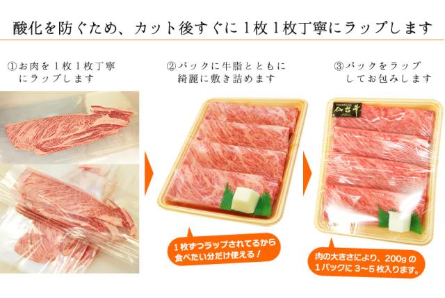 酸化を防ぐため、カット後すぐに1枚1枚丁寧にラップします。