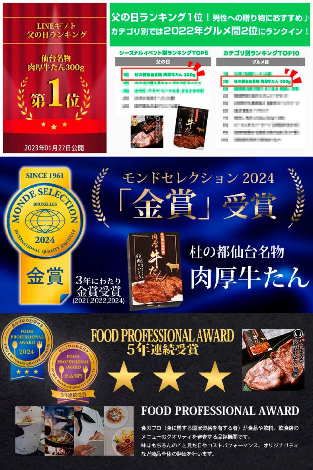 モンドセレクション 2021・2022・2024 金賞受賞・FOOD PROFESSIONAL AWARD 三つ星受賞