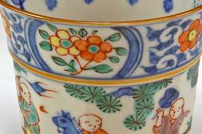 京焼 清水焼 一ヶ湯呑み 色絵唐子(いろえからこ) UAG691 京焼 清水焼 一ヶ湯呑み 色絵丸紋草花(いろえまるもんそうか)