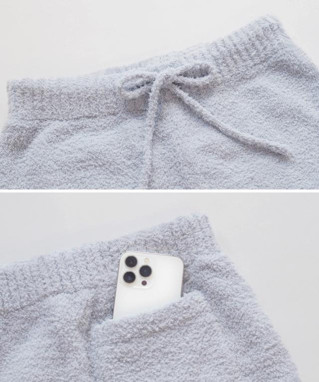 《P.》もこもこルームウェア 選べるトップス3種類×ショートパンツセット ルームウェア もこもこ レディース 冬 あったか パジャマ【秋新作】