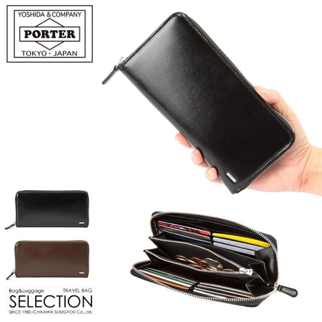 PORTER 長財布 ブラック シーン レザー ラウンド ポーター 財布 黒 革 110-02968_i001.jpg