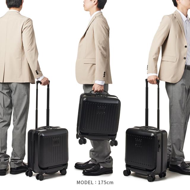 【商品レビュー記入で+5%】TAKEO KIKUCHI タケオキクチ スーツケース SSサイズ フロントオープン ストッパー付き 機内持ち込み LCC対応 ロッカー対応 シティブラック CTY001 キャリーケース 軽量 22L 1〜2泊 静音 双輪キャスター 旅行 出張 ビジネス メンズ レディース 商品レビューで+5%｜タケオキクチ スーツケース 機内持ち込み LCC対応