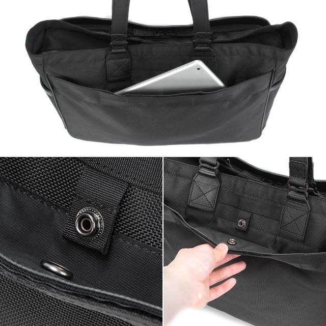 商品レビューで+5%｜ブリーフィング トートバッグ メンズ 大容量 肩掛け 横型 日本製 黒 14.3L ファスナー付き ビジネスバッグ ビジネストート フュージョン BRIEFING FUSION SQ TOTE HD BRA203T05