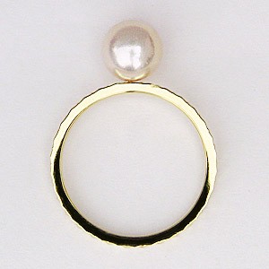 人気限定SALE パール リング 真珠 指輪 パール 指輪デザインカットリング アコヤ本真珠 7ミリ K18 ゴールド シンプル おしゃれの通販はau PAY マーケット - 真珠の杜｜商品ロットナンバー：260989483 お得格安