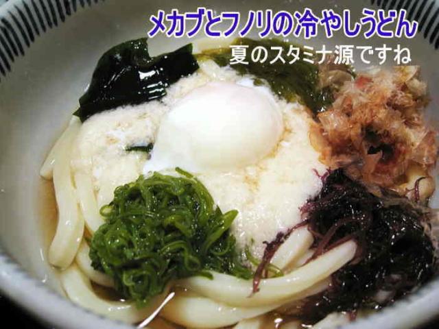 メカブとフノリの冷やしうどん