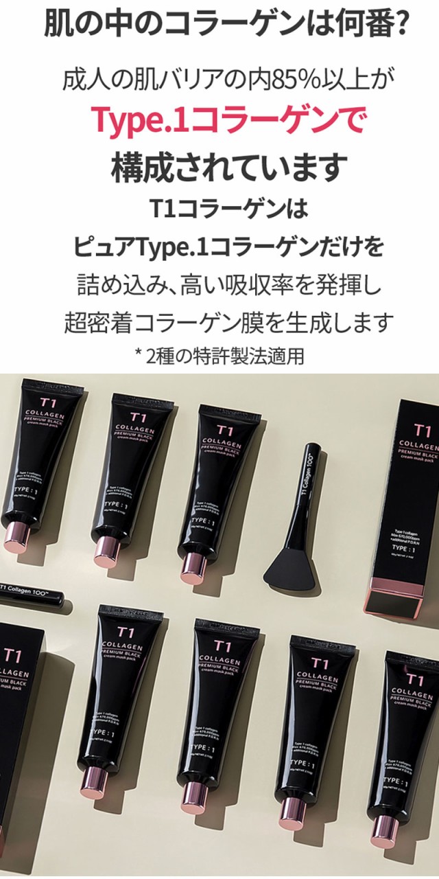 T1コラーゲンパック プレミアムブラック 60g (送料無料)の通販はau PAY