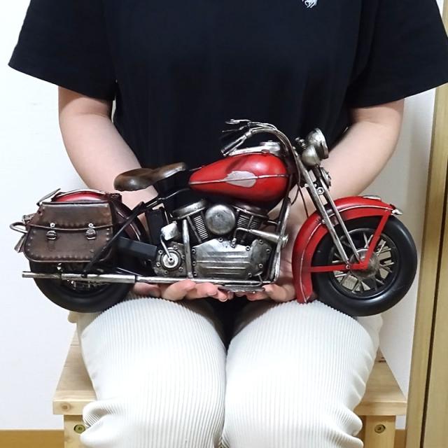楽天市場】ブリキのおもちゃ Vintage Motorcycle バイク 置物