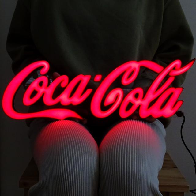 コカ・コーラ LEDライト ガレージ ネオン レタリングサイン 電飾看板 レッド Coca Cola コカ・コーラ LEDライト ガレージ 看板 ネオン