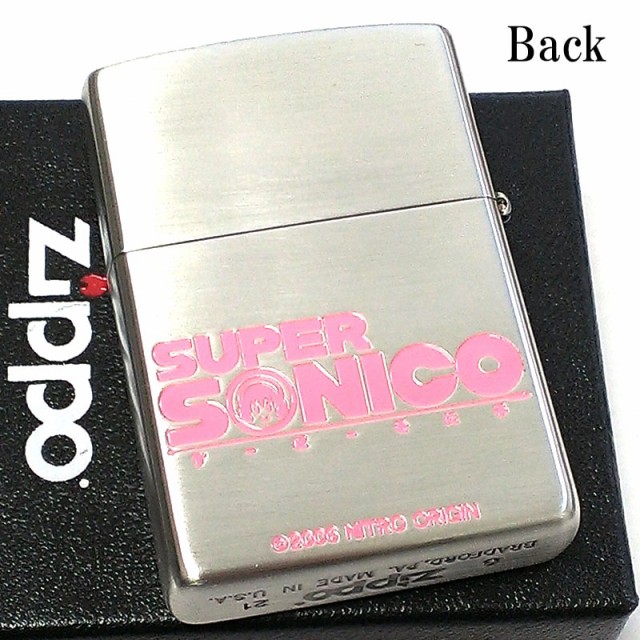 ZIPPO ライター すーぱーそに子 シルバー ジッポ 可愛い ピンク 両面