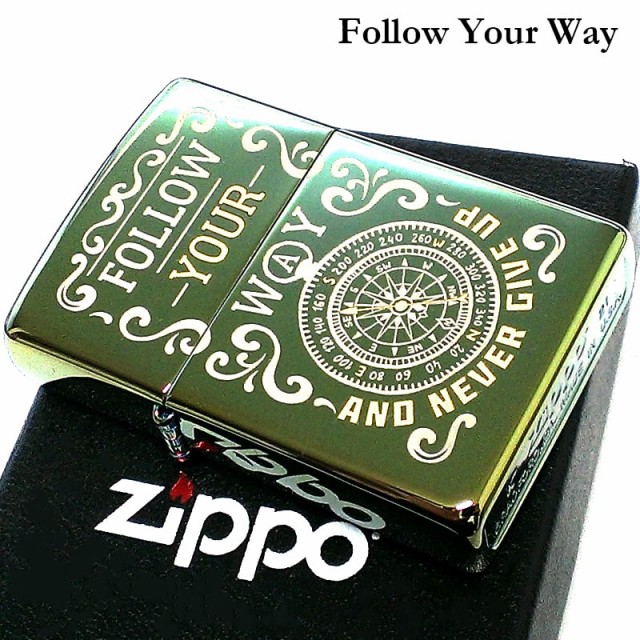 ZIPPO ライター Follow Your Way 羅針盤 ジッポ 可愛い グリーン