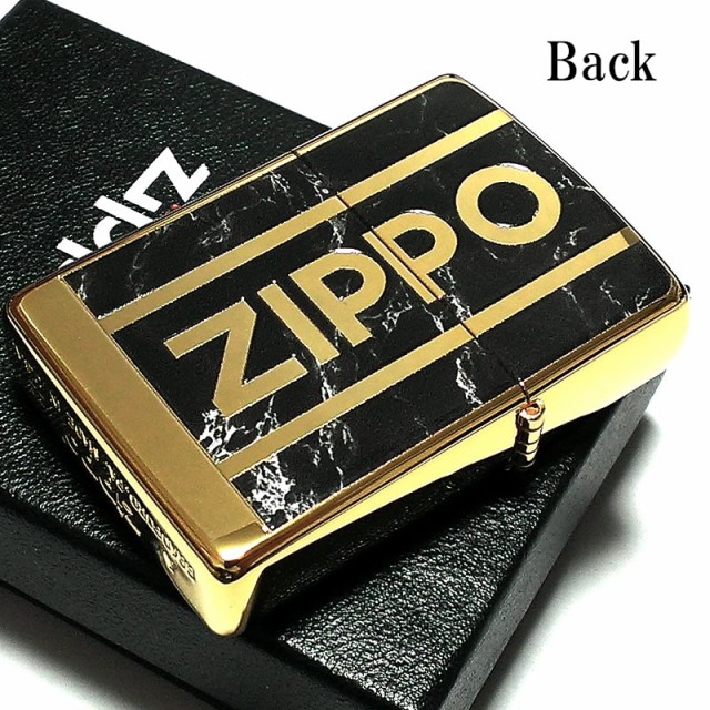 ZIPPO かっこいい 大理石 Logo Marble ジッポ ライター ロゴ ゴールド