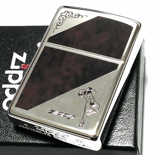 ZIPPO ウィンディ マーブルガール ジッポ ライター おしゃれ シルバー