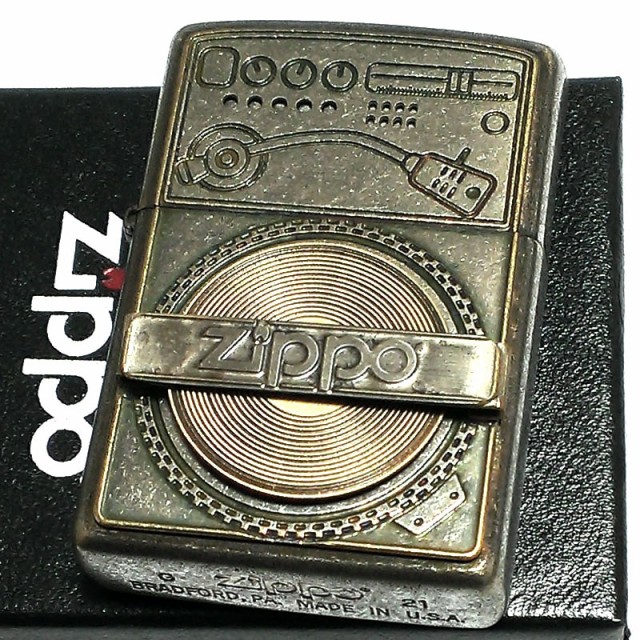ZIPPO(ジッポー) ライター ユーズドフィニッシュ レコード メタル 