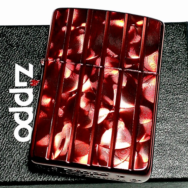 ZIPPO アーマー ワインレッドロール ジッポ ライター V刃彫刻 両面