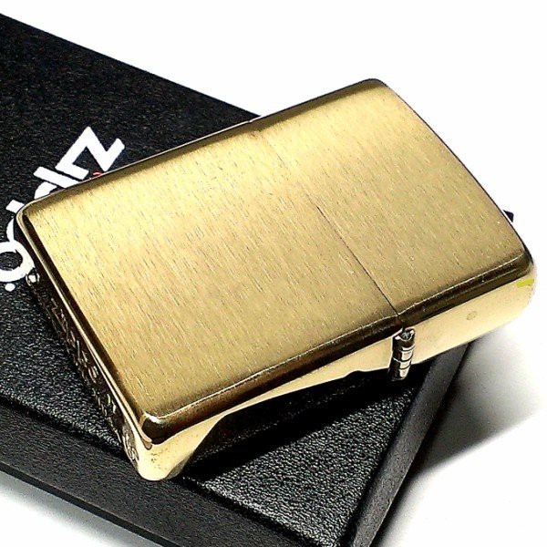 ZIPPO アーマー ジッポ ライター ゴールドサテン ブラス シンプル 無地 金タンク 重厚モデル かっこいい メンズ プレゼント ギフト