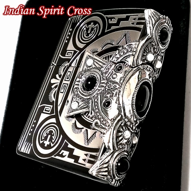 ZIPPO ライター インディアンスピリット ジッポ マッドブラック