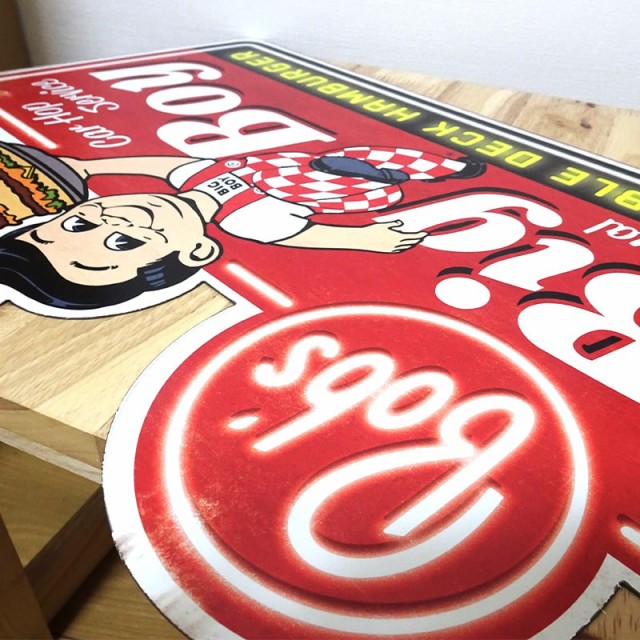 アメリカン レトロ ブリキ看板 可愛い Bob's Big Boy エンボス