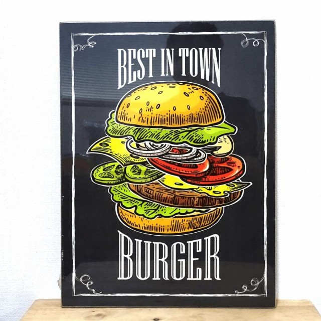 木製 看板 店舗用 BEST IN TOWN BURGER プレート ハンバーガー かわいい アメリカン ウッドボード アンティーク  壁掛けの通販はau PAY マーケット - ZIPPO ライター タバコケース 喫煙具のハヤミ au PAY マーケット店 | au PAY  マーケット－通販サイト