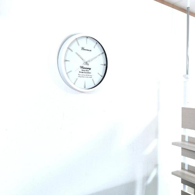 掛時計 おしゃれ マーキュリー 壁掛け アメリカン 雑貨 ホワイト