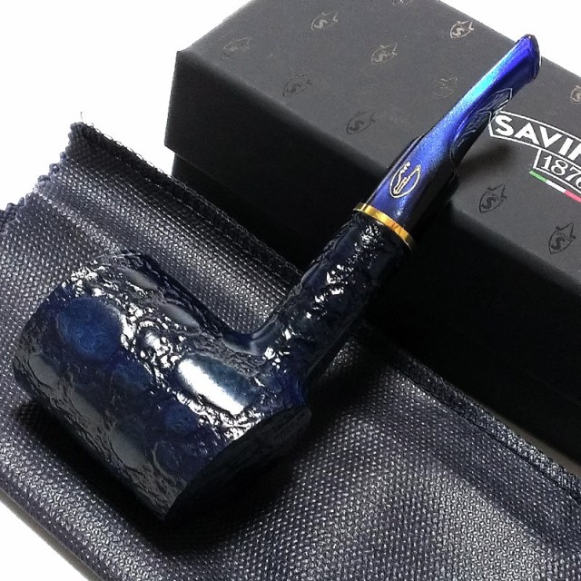 パイプ 喫煙具 SAVINELLI イタリア製 アリゲーター ブルー サビネリ