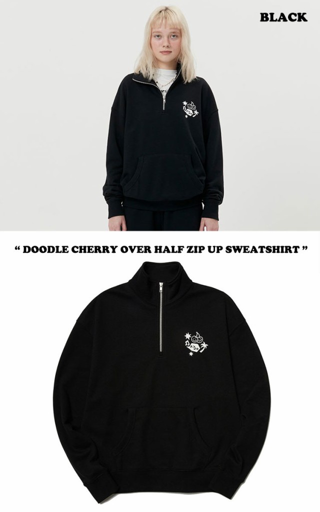 キルシー トレーナー KIRSH 正規販売店 DOODLE CHERRY OVER HALF ZIP