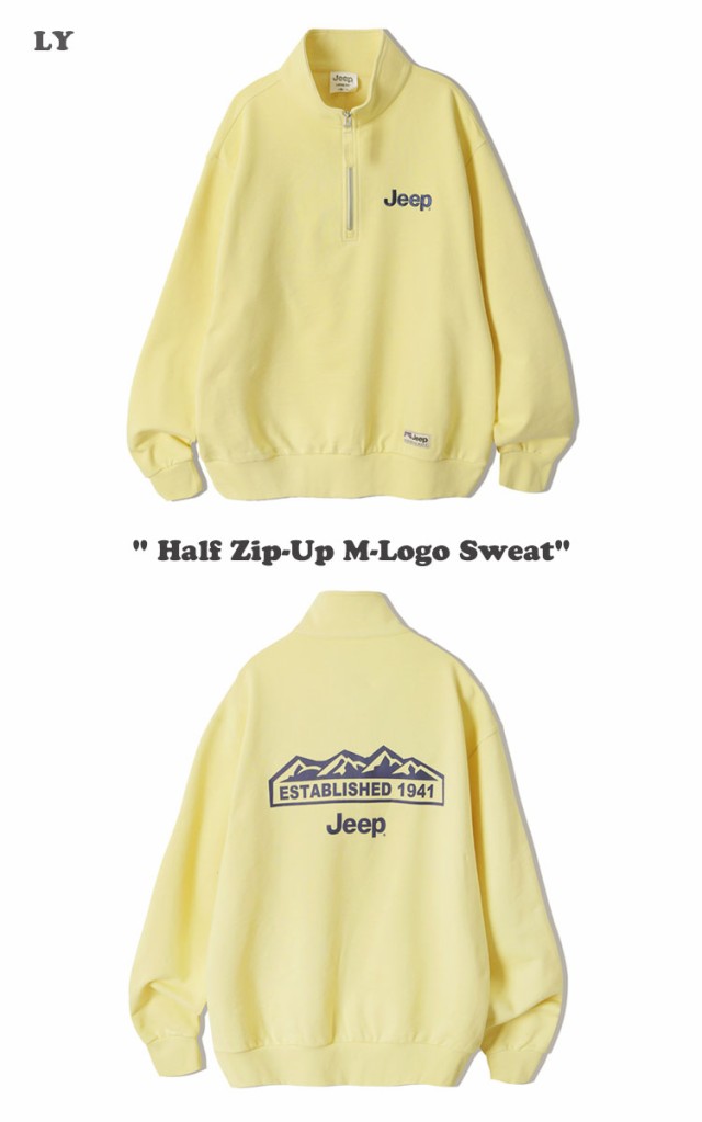 ジープ スウェットシャツ Jeep メンズ レディース Half Zip-Up M-Logo