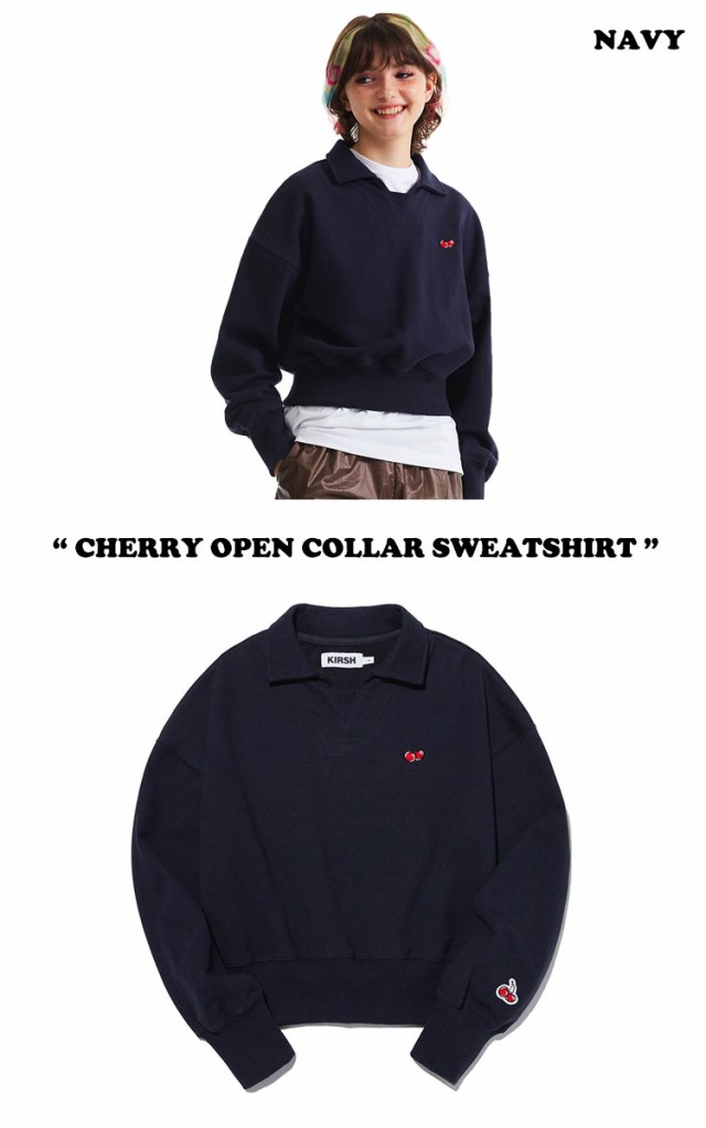 キルシー トレーナー KIRSH 正規販売店 CHERRY OPEN COLLAR SWEATSHIRT