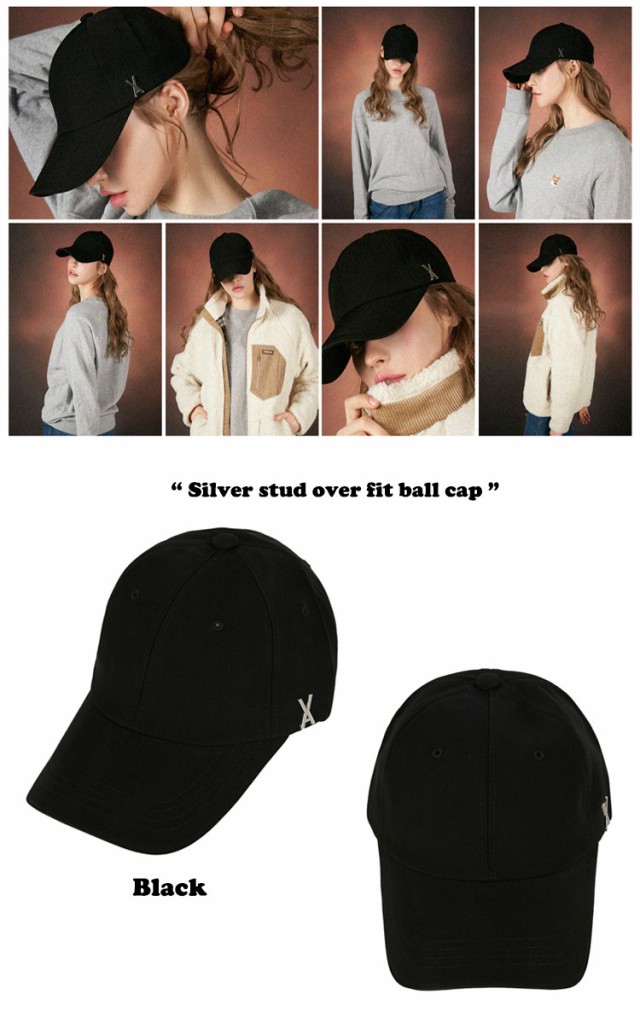 バザール キャップ VARZAR 正規販売店 Silver stud over fit ball cap