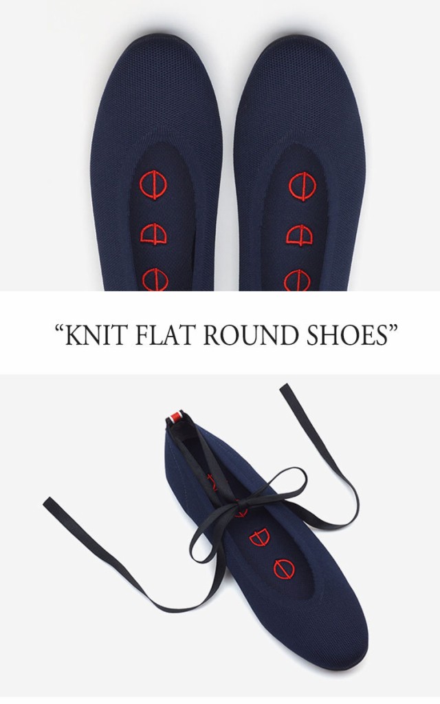 ノード フラットシューズ パンプス NODO KNIT FLAT ROUND SHOES ニット