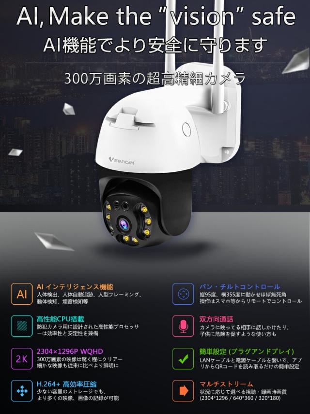 wifi対応の防犯カメラ