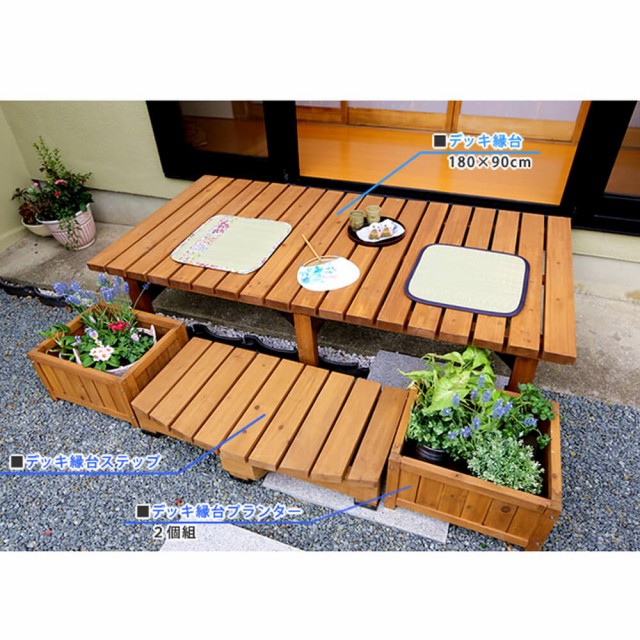 豊富な通販 デッキ縁台 【送料無料 ウッドデッキ風 簡単 縁側 本格的 DIY 木製 天然木 庭 ベランダ マンション おしゃれ 送料無料の通販はau PAY マーケット - アンココン‾UNCOCON‾ 定番人気安い
