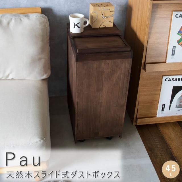 国際ブランド ｐａｕ パウ 天然木スライド式ダストボックス ４５ｌ ゴミ箱 ４５リットル 木製 スライドダストボックス 天然木 ごみ箱 ４５ 爆売り