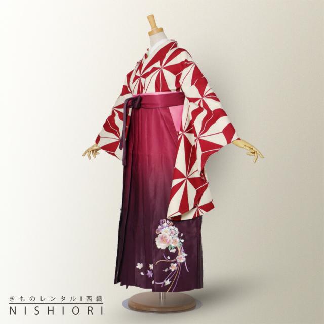 二尺袖 着物 袴 レンタル 貸衣装 ワイン 刺繍 袴 S M サイズ 小学生 対応 ブーツ選択可 二尺袖 着物 袴 レンタル 貸衣装 袴 S Mサイズ 小学生 対応 白 赤