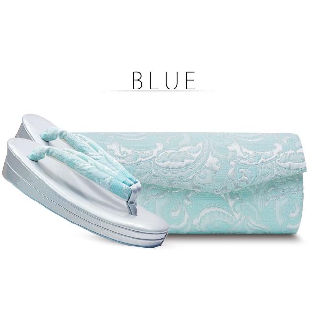 クラッチバッグタイプ 草履バッグ セット 唐草 帯地 フォーマル ラメ糸 選べる 5色 ふくれ織【フリーサイズ／24.5cm】【振袖 留袖 訪問着 成人式 卒業式 入学式】【ゴールド シルバー レッド ブラック 青 ブルー】日本製 卒業袴 袴