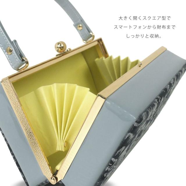 振袖用 草履バッグ セット 高級ジャガード エナメル 曲線台 ウェーブ台 R芯 選べる 8色 ニュアンスカラー ふくれ織り フリーサイズ 24.0cm 2枚芯 ペラ入り 成人式 前撮り 結婚式 結納 卒業式 入学式 袴 振袖