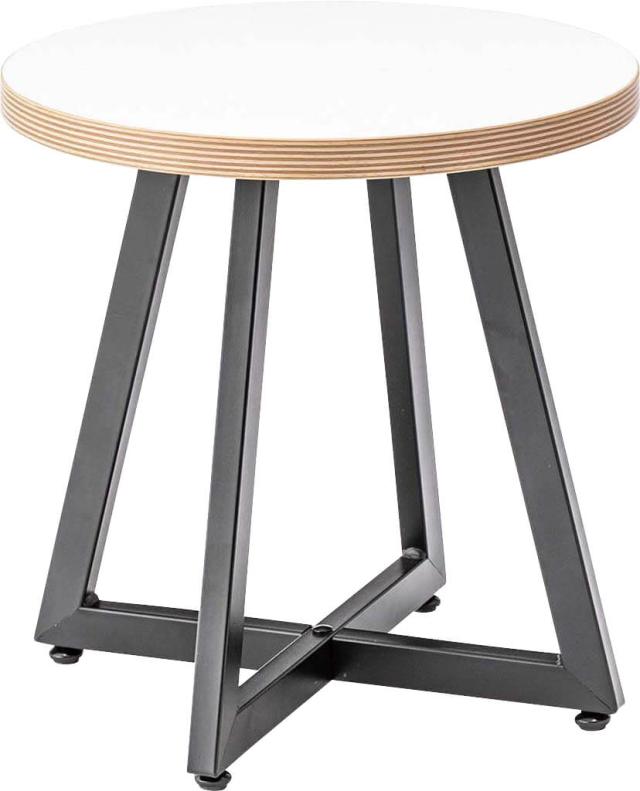 ラウンドサイドテーブルSサイズホワイト