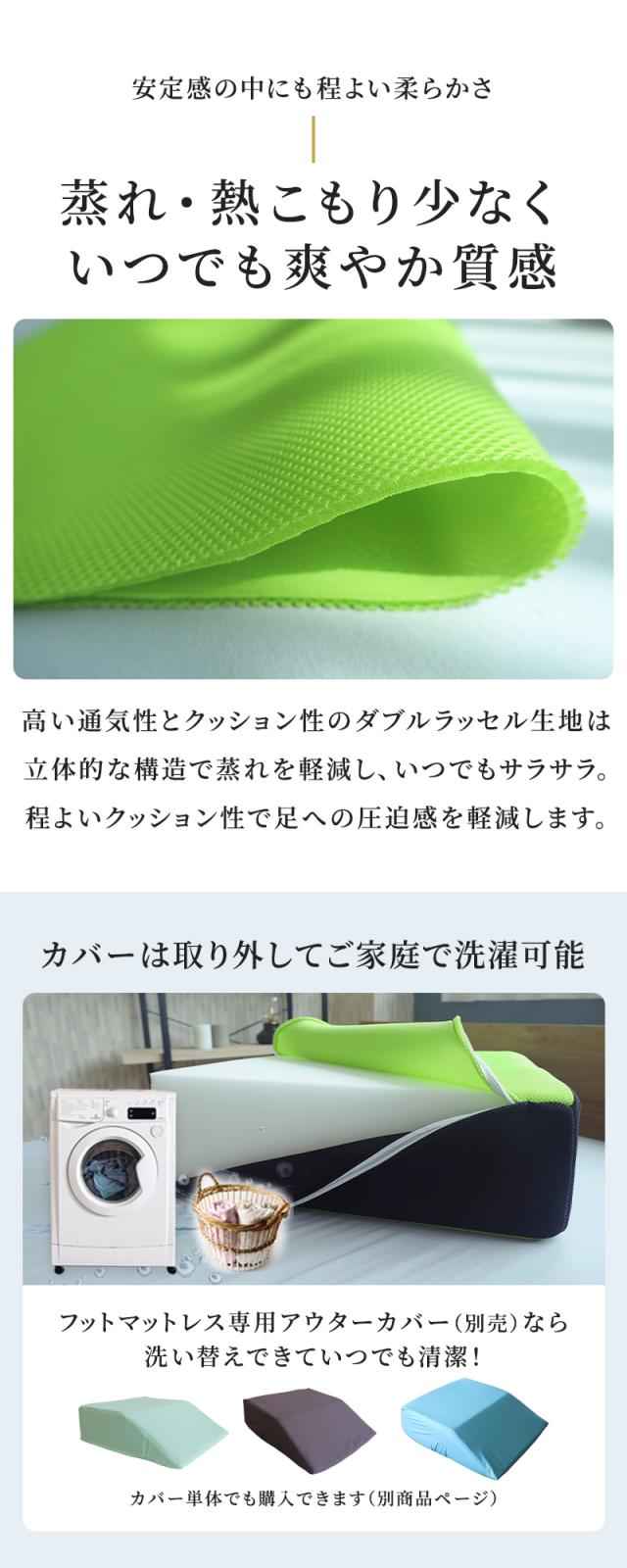 高い通気性＆クッション性に優れたダブルラッセル生地カバー