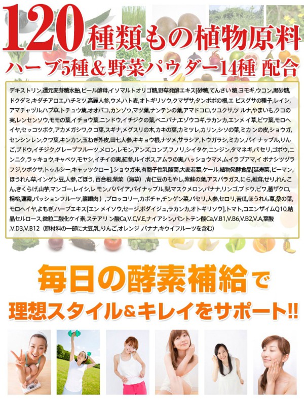 酵素＋酵母 60粒入 129種の醗酵熟成酵素と野菜パウダー14種 ハーブ5種も配合 野草 野菜 果物 穀物 送料無料の通販はau PAY マーケット  - 三共サプリ｜商品ロットナンバー：307764631