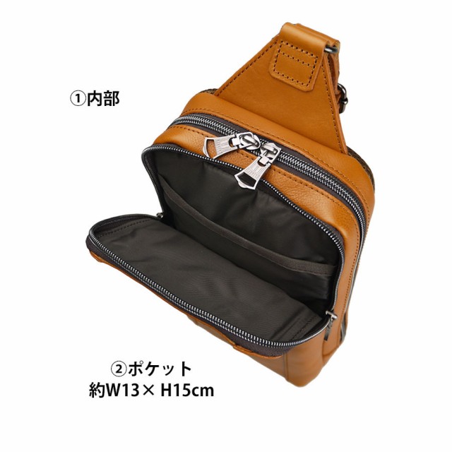 ボディバッグ メンズ 本革 小さめ ショルダーバッグ メンズ