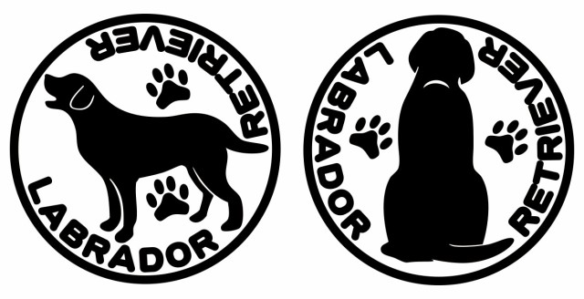 車 ステッカー 犬 ステッカー 犬ステッカー ラブラドール レトリバー (横後1セット) カッティングステッカー 全12色 犬 ドッグ  ワンちゃの通販はau PAY マーケット