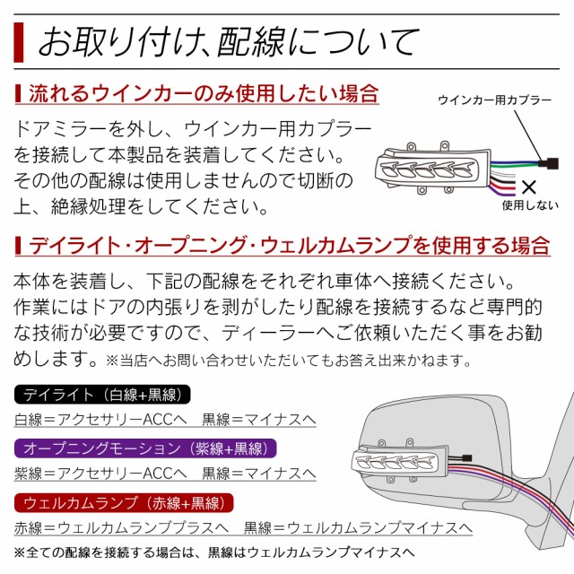 お取り付け、配線について