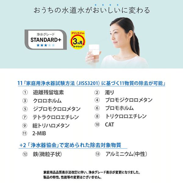 浄水器直結型節水カートリッジクリンスイエコろ過おいしい水蛇口直結型浄水器カートリッジホワイト三菱ケミカル