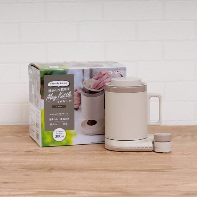 THANKOサンコーMAGKTLHBW一体型マグケトルケトルマグカップ湯飲みおしゃれ白湯マグケトルサンコー