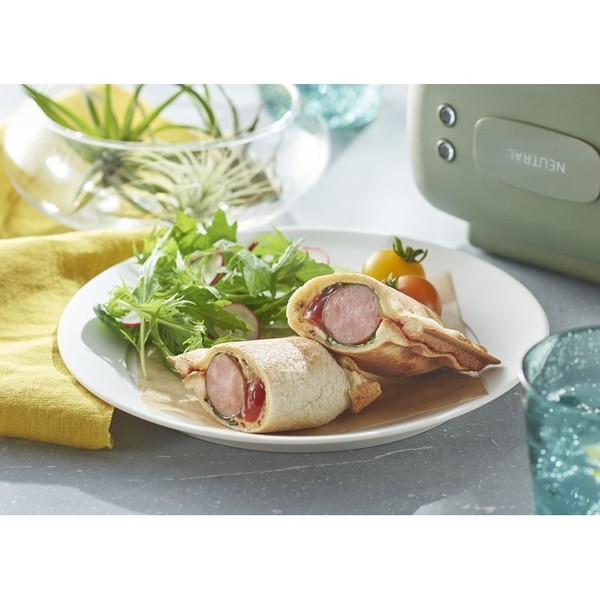 ホットサンドハーフホットサンドメーカー1枚の食パンを折りたたんで作るカロリー控えめ食べきりサイズ女性向け子供向け使い方は簡単デザイン家電ラドンナハーフホットサンドメーカー