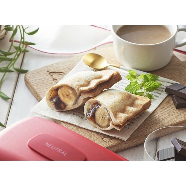 ホットサンドハーフホットサンドメーカー1枚の食パンを折りたたんで作るカロリー控えめ食べきりサイズ女性向け子供向け使い方は簡単デザイン家電ラドンナハーフホットサンドメーカー